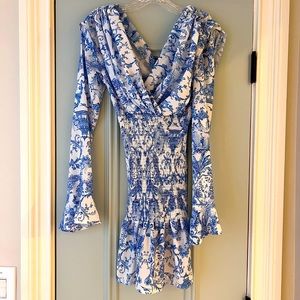 Pretty Little Thing China blue mini dress